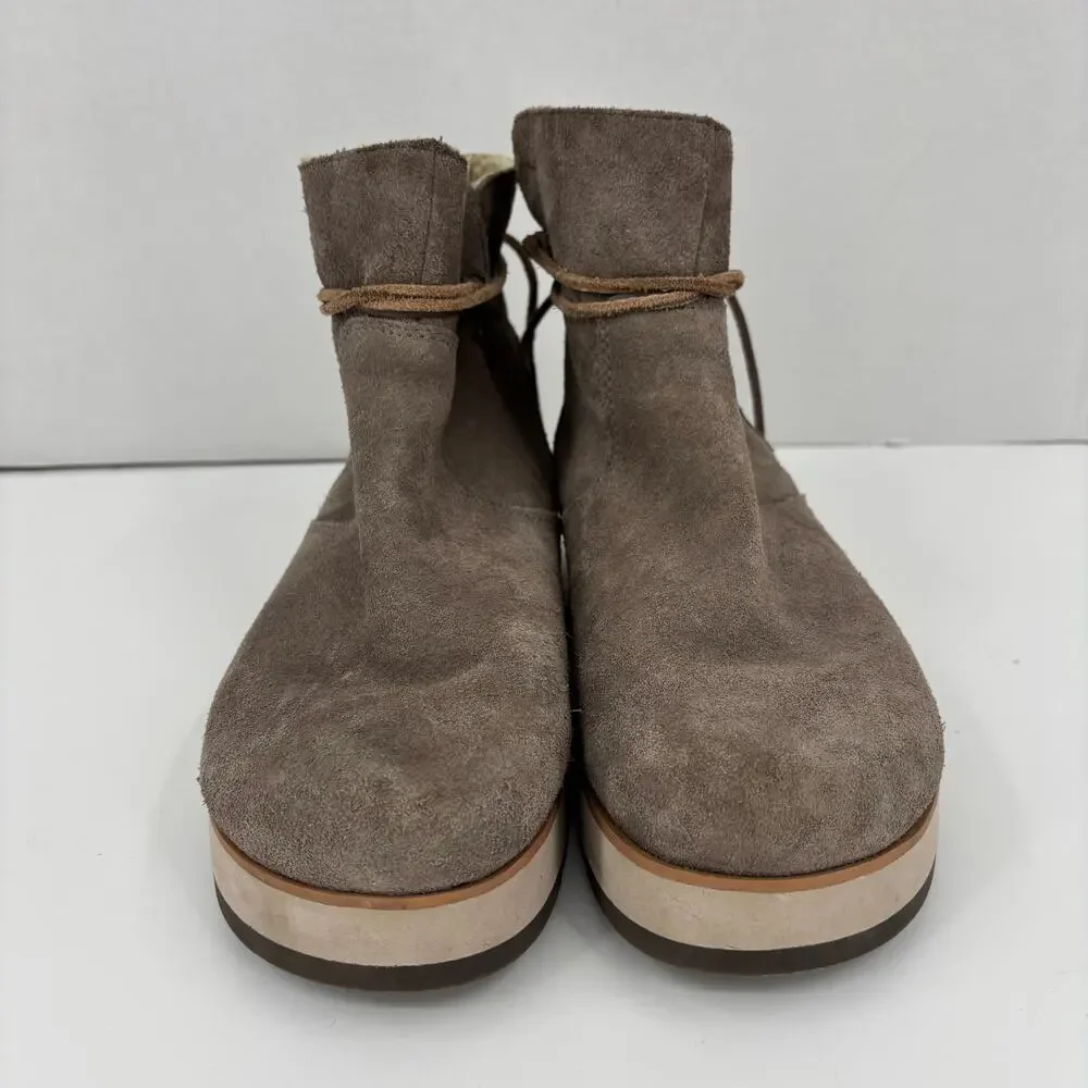 Merrell Juno Bluff Polar Boots Size 10 Beige Suede Waterproof Pull On Winter